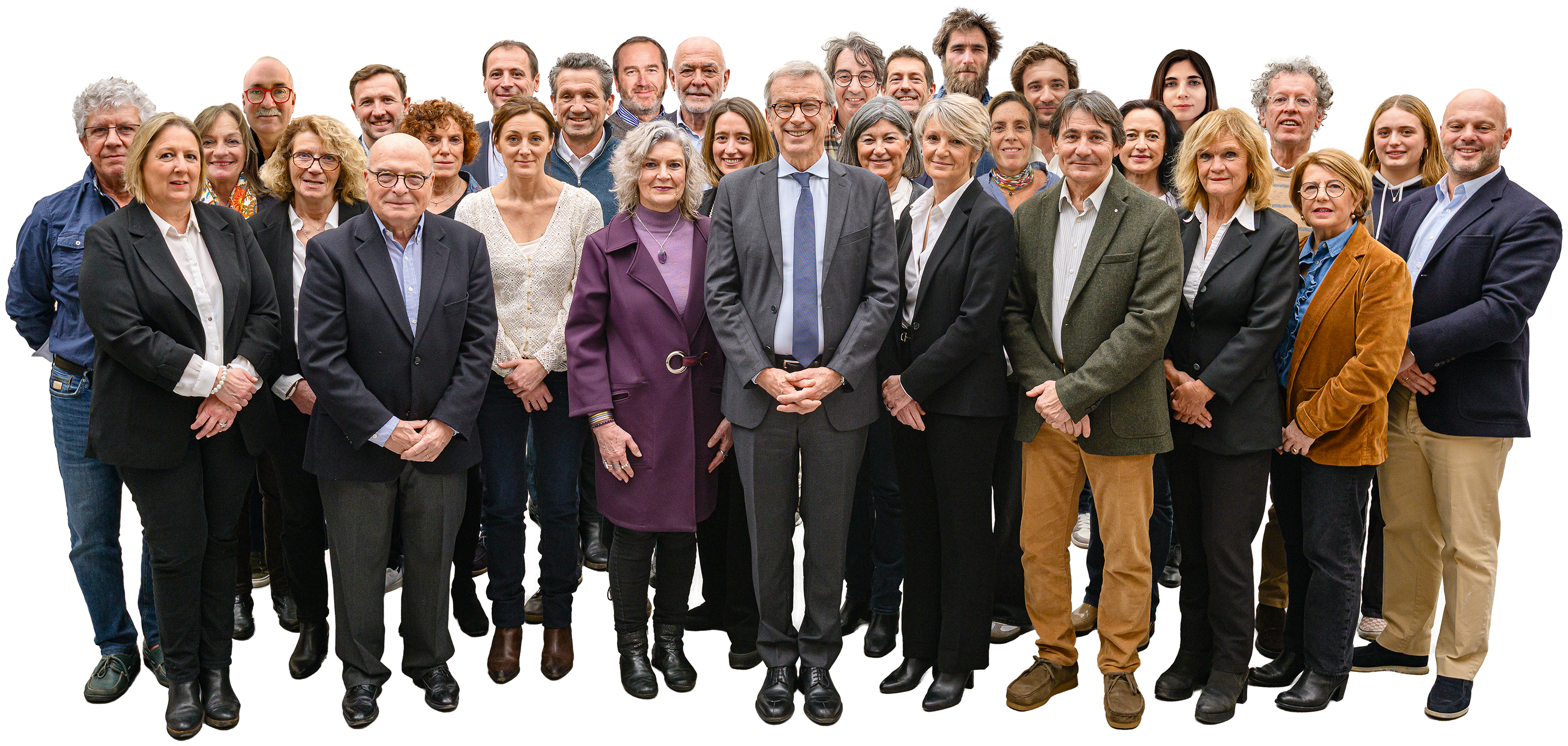 Photographie de groupe de l'équipe de Philippe de Gonneville